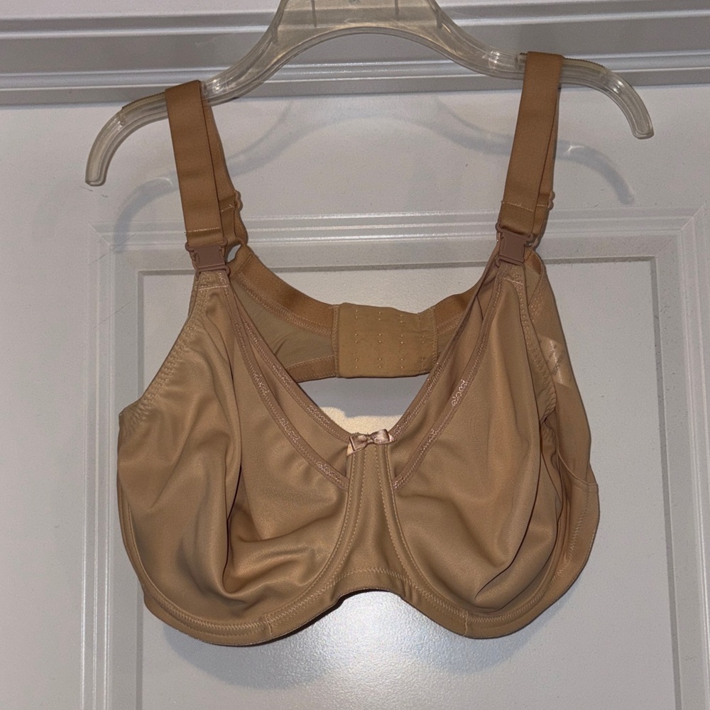 Plus size Elomi Beige Full Support nursing bra